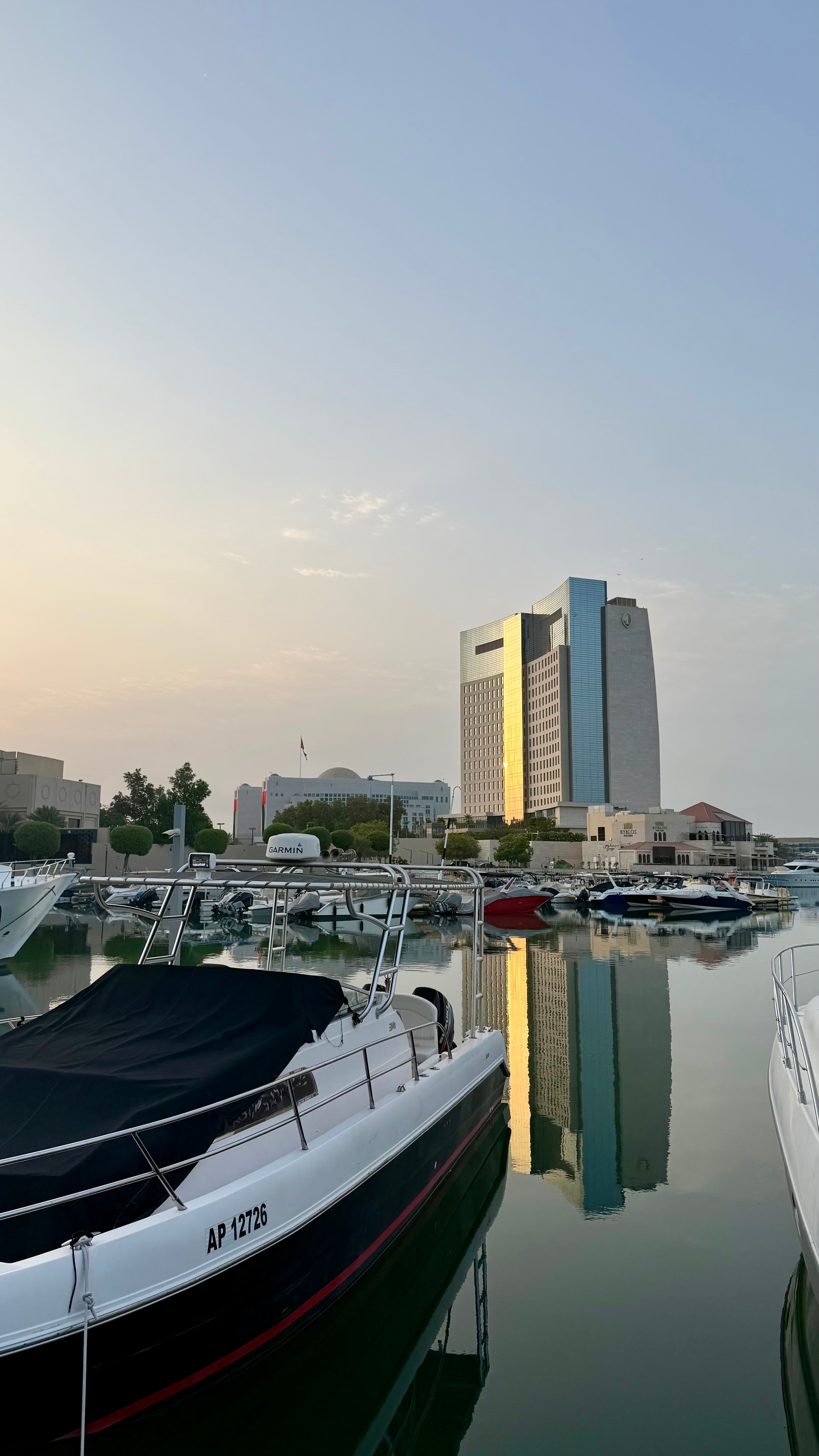 The marina and harbor view from the InterContinental Abu Dhabi