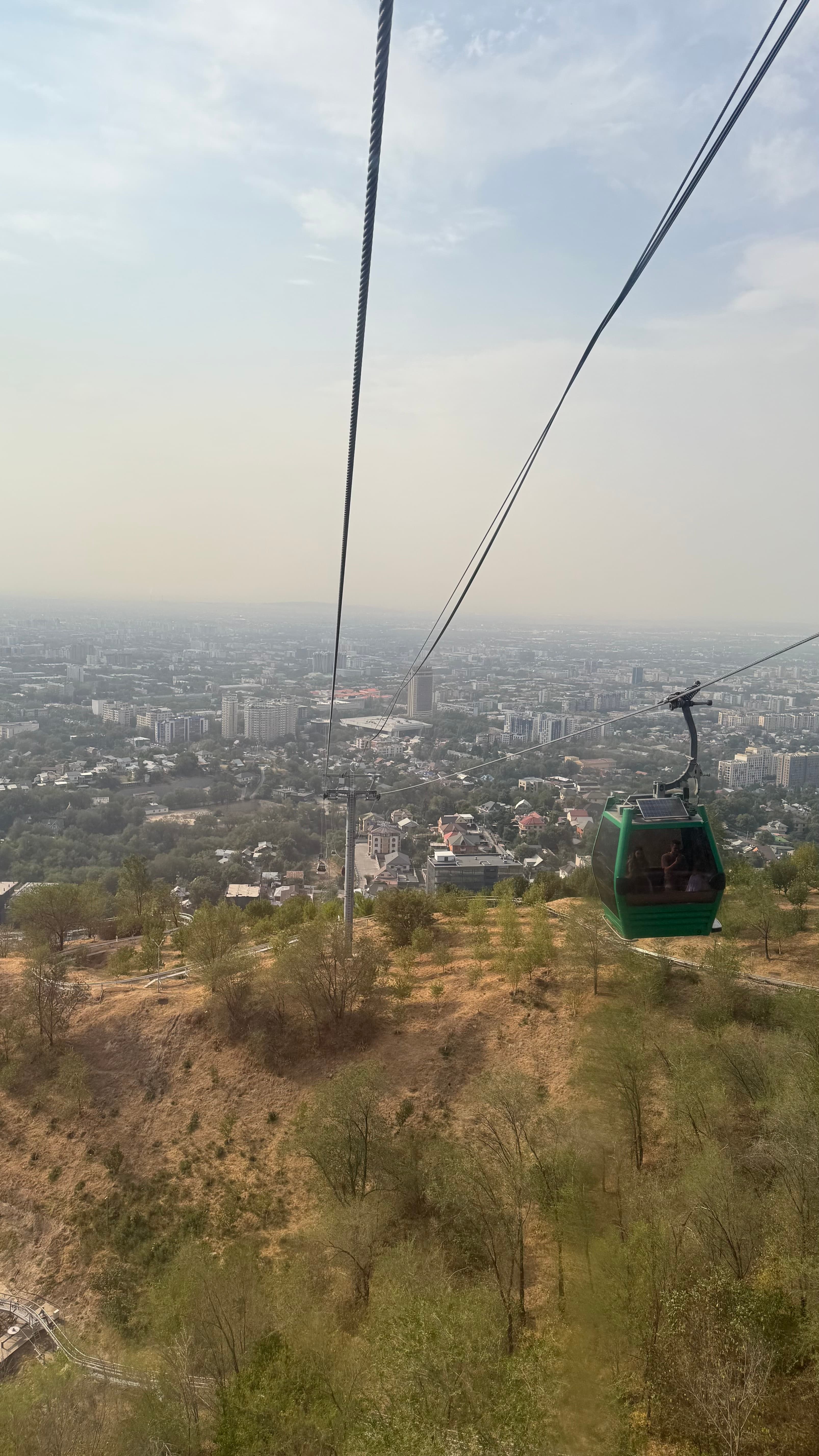 The cable car up to Kok-Tobe hill above Almaty