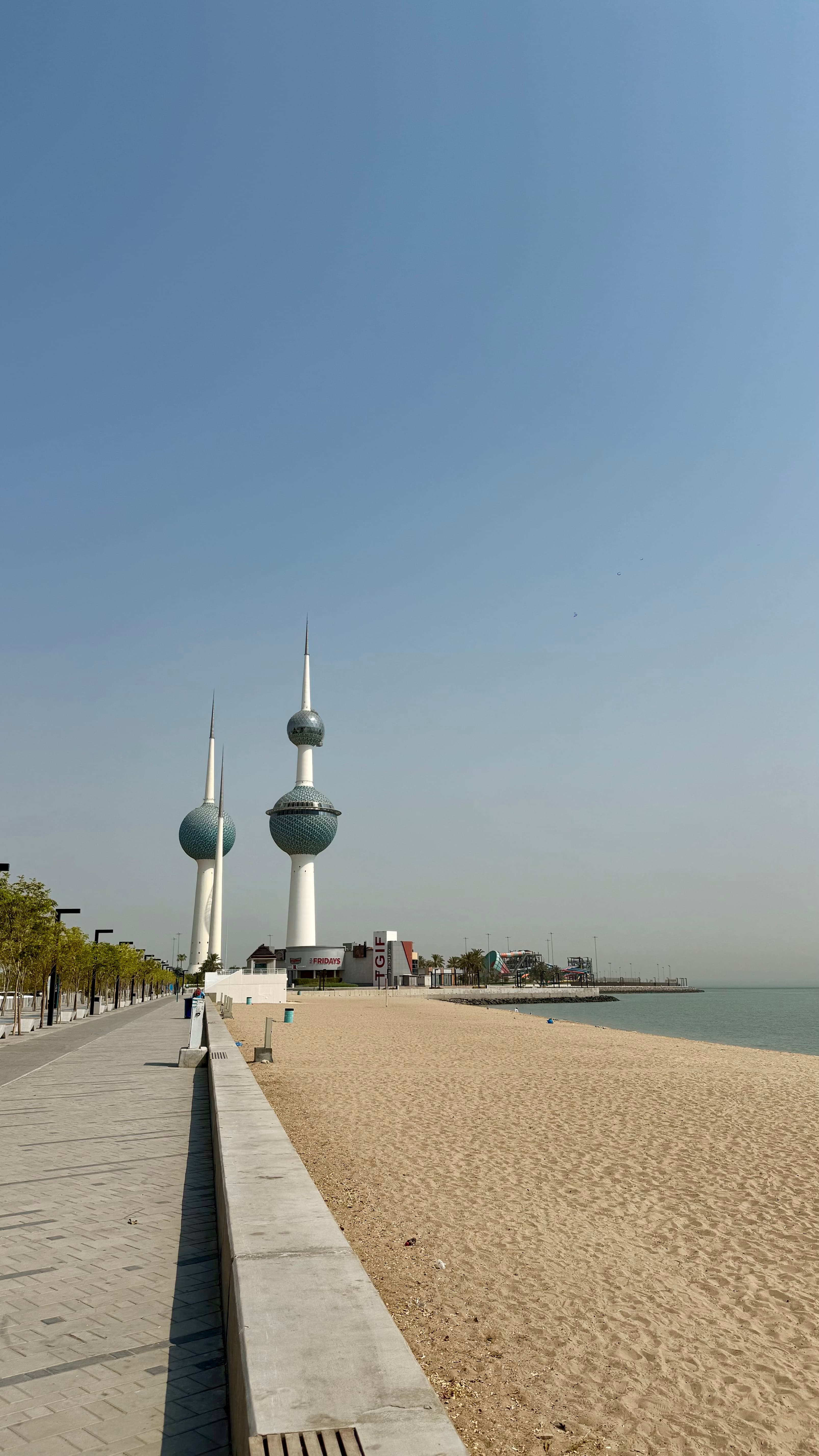 Dasman Beach and the Gulf below the Kuwait City skyline