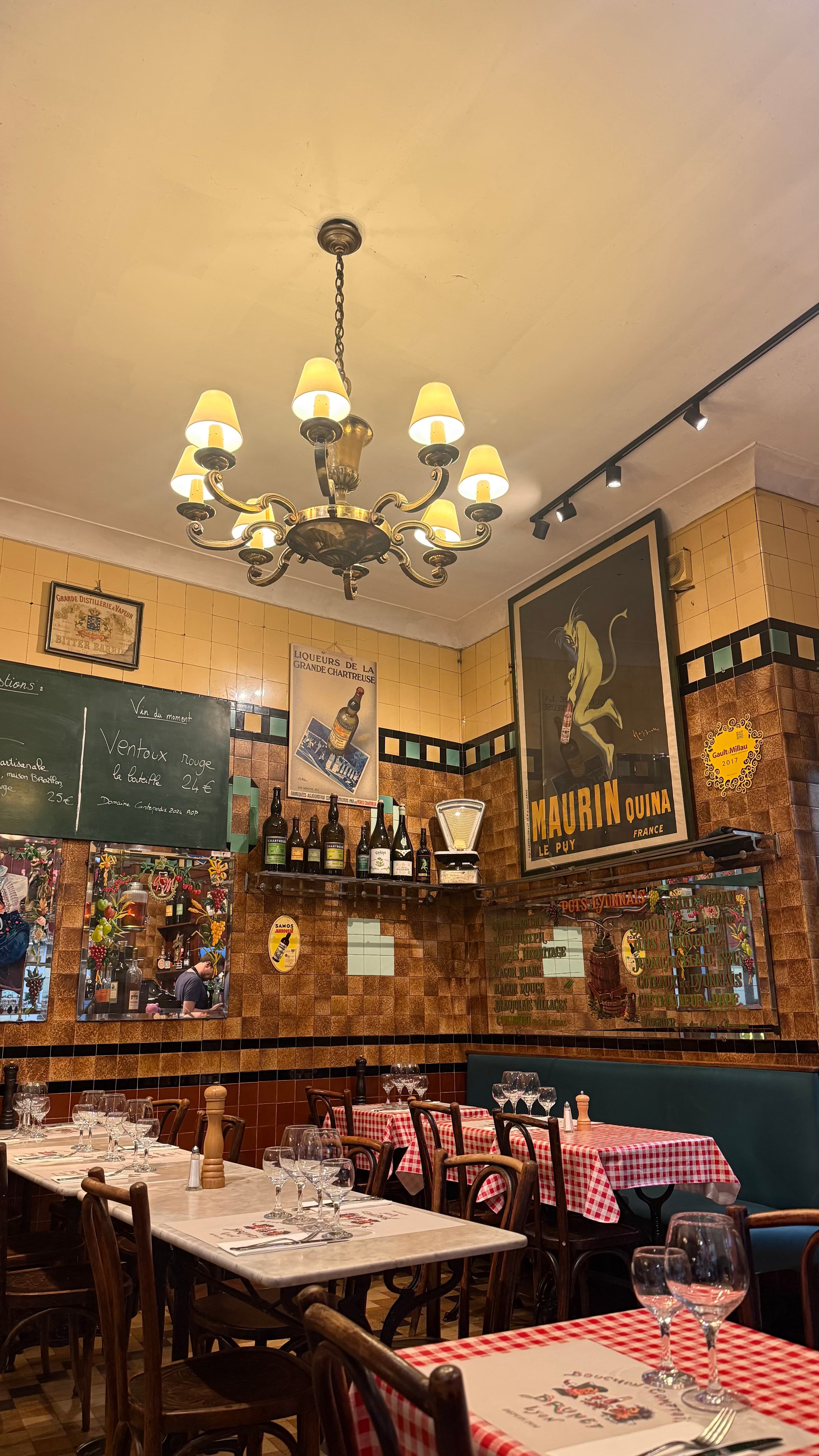 A traditional bouchon, the small family-run restaurants unique to Lyon